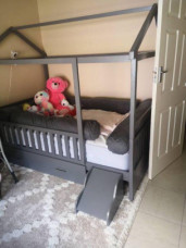 toddler bed poster bed with storage including matress (single bed size)