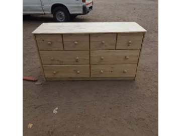 Chest of drawers in solid pine wood